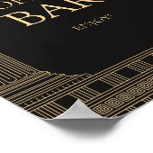 Poster Panneau de bar ouvert pour fête grecque avec COULE (Coin)