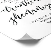 Poster Panneau de bar ouvert pour mariage (Coin)