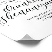 Poster Panneau de bar ouvert pour mariage avec des bêtise (Coin)