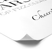 Poster Panneau de bar pétillant pour fête de mariage Bull (Coin)