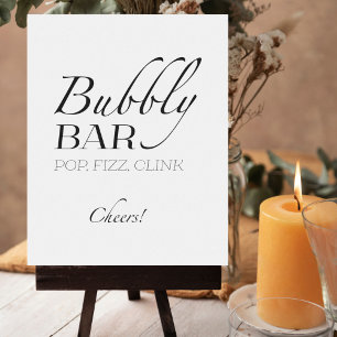 Poster Panneau de bar pétillant pour fête de mariage Bull