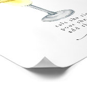 Poster Panneau de bar pour Margarita simple élégant (Coin)