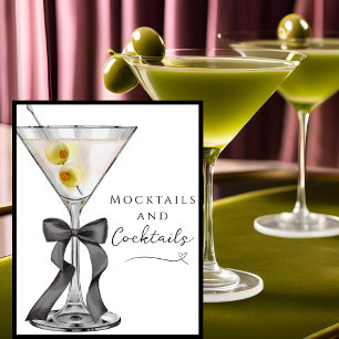 Poster Panneau de bar pour Mocktails et Cocktails Dirty M