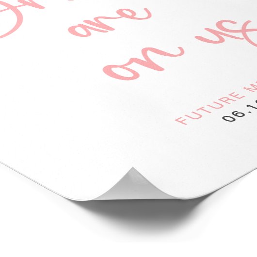 Poster Panneau de bar pour une fête de mariage moderne (Coin)