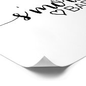 Poster Panneau de bar S'mores simple calligraphié noir (Coin)