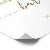 Poster Panneau de barre de biscuits à calligraphie dorée  (Coin)