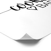 Poster Panneau de barre de biscuits de calligraphie noire (Coin)