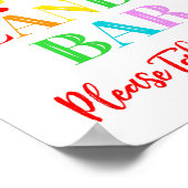 Poster Panneau de barre de bonbons Confetti arc-en-ciel (Coin)