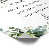 Poster Panneau de barre de fleurs succulentes eucalyptus (Coin)