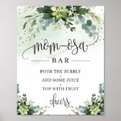 Poster Panneau de barre de fleurs succulentes eucalyptus (Devant)