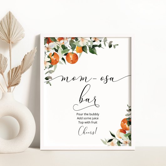 Poster Panneau de barre d'Oranges Mom-osa