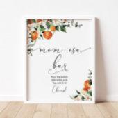 Poster Panneau de barre d'Oranges Mom-osa