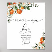 Poster Panneau de barre d'Oranges Mom-osa (Devant)