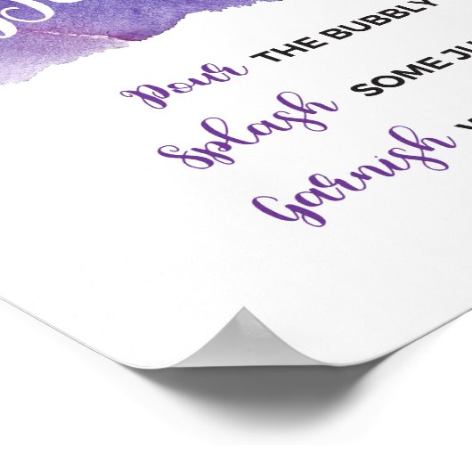 Poster Panneau de barre mimosa violette (Coin)