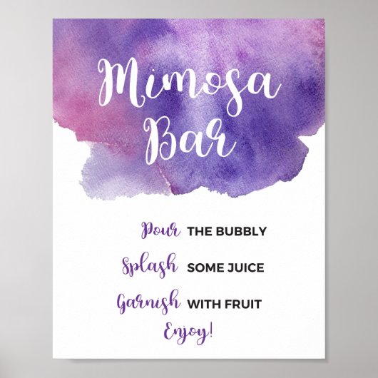 Poster Panneau de barre mimosa violette (Devant)