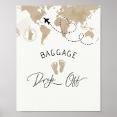 Poster Panneau de bébé de dépôt de bagages (Devant)