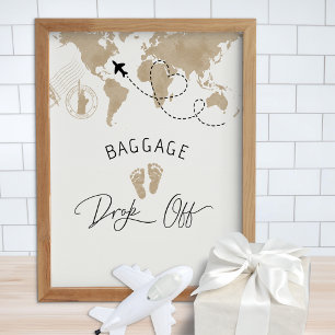 Poster Panneau de bébé de dépôt de bagages