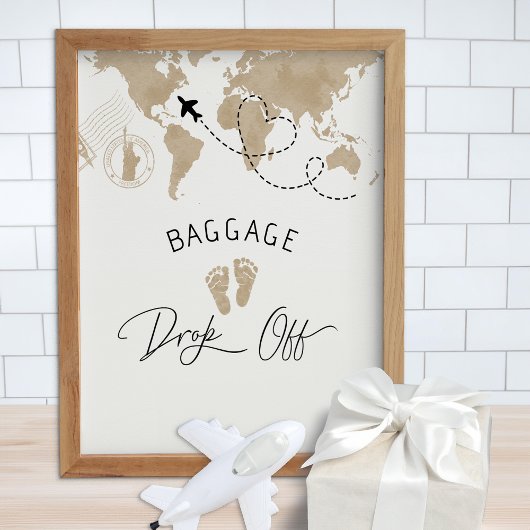 Poster Panneau de bébé de dépôt de bagages