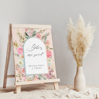 Panneau de bébé en fleurs bohème Baby In Bloom