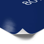 Poster Panneau de bienvenue 80e anniversaire bleu | Regar (Coin)