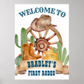 Poster Panneau de bienvenue à la fête des chevaux de rodé (Devant)