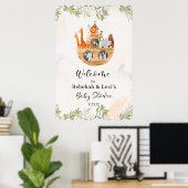 Poster Panneau de bienvenue à l'arche de Noé (Bureau à domicile)