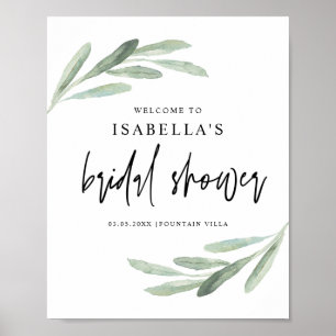 Poster Panneau de bienvenue à une fête de mariage avec br