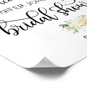 Poster Panneau de BIENVENUE à une réception de mariage fl (Coin)