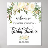 Poster Panneau de BIENVENUE à une réception de mariage fl (Devant)