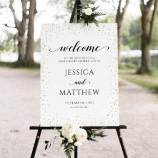 Poster Panneau de Bienvenue Anniversaire de Mariage Confe