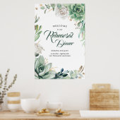 Poster Panneau de bienvenue au dîner de répétition de ver (Cuisine)