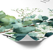 Poster Panneau de bienvenue au monogramme de verdure 50e  (Coin)