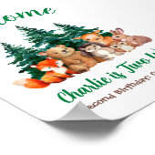 Poster Panneau de bienvenue aux animaux de la forêt pour (Coin)