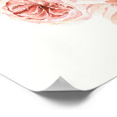 Poster Panneau de bienvenue aux florales de rose poudrée  (Coin)