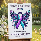 Poster Panneau de bienvenue aux funérailles du Mémorial p