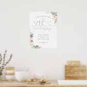 Poster Panneau de bienvenue avec écriture en forme de cœu (Cuisine)