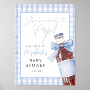 Poster Panneau de bienvenue Baby Shower Bébé au Biberon a