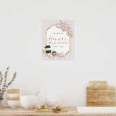 Poster Panneau de bienvenue Baby Shower Boho Love is Brew (Cuisine)