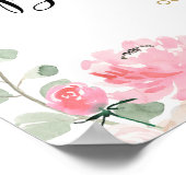 Poster Panneau de bienvenue baby shower citrouille rose o (Coin)