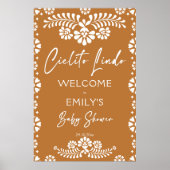 Poster Panneau de bienvenue baby shower en terre cuite Ci (Devant)