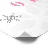 Poster Panneau de bienvenue Baby Shower Flocon de neige r (Coin)