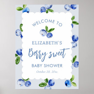 Poster Panneau de bienvenue Baby Shower pour garçon au do