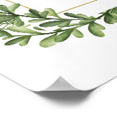 Poster Panneau de bienvenue Baby Shower Winter Greenery (Coin)