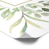 Poster Panneau de bienvenue baptême décor verdure (Coin)