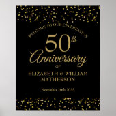 Poster Panneau de bienvenue Black Gold Dust 50e anniversa (Devant)