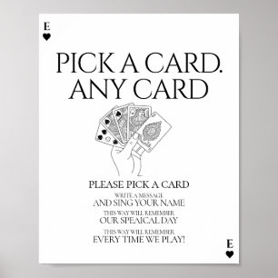 Poster Panneau de bienvenue Carte à jouer, Choisissez une