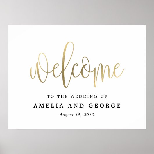 Poster Panneau de Bienvenue Choisissez Votre Taille Calli (Devant)