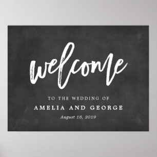 Poster Panneau de Bienvenue Choisissez Votre Taille Table