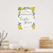 Poster Panneau de bienvenue Citrons Couples Douche (Cuisine)