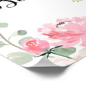 Poster Panneau de bienvenue citrouille rose or blanc (Coin)